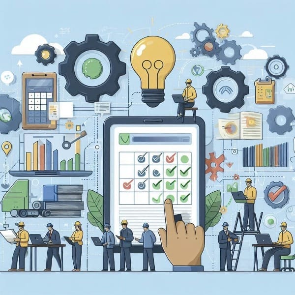 Image showing use of digital planning tool to improve productivity